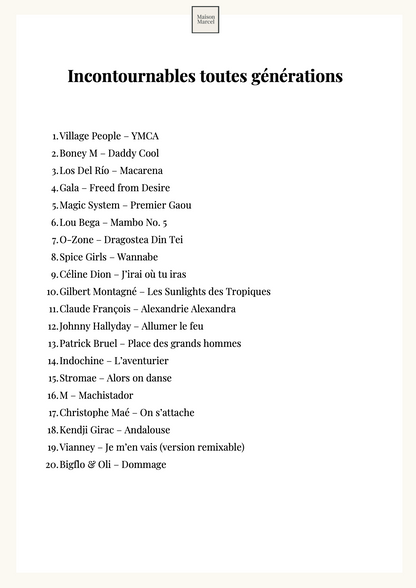 Les Playlists de Maison Marcel
